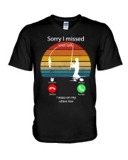 Father's Day - Fishing V-Neck T-Shirt tile