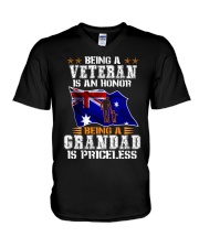 Being a Veteran is an honor being a Grandad is - V-Neck T-Shirt tile