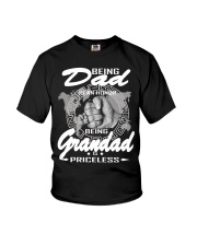 Being Dad is an honor being Grandad is priceless Youth T-Shirt tile
