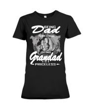 Being Dad is an honor being Grandad is priceless Premium Fit Ladies Tee tile