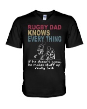 Father's Day Rugby Dad V-Neck T-Shirt tile