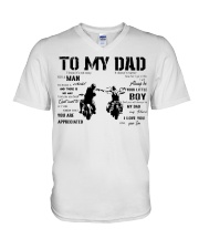 Biker Dad V-Neck T-Shirt tile