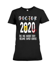 Doctor 2020 The one where they became super heroes Premium Fit Ladies Tee tile