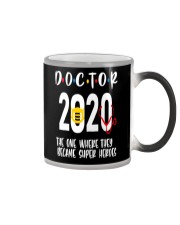 Doctor 2020 The one where they became super heroes Color Changing Mug tile