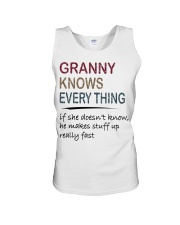 Granny Knows Everything Unisex Tank tile
