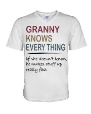 Granny Knows Everything V-Neck T-Shirt tile
