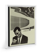 LIMITED EDITION Floating Framed Canvas Prints White tile