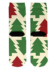 Christmas Tree Socks Crew Length Socks back