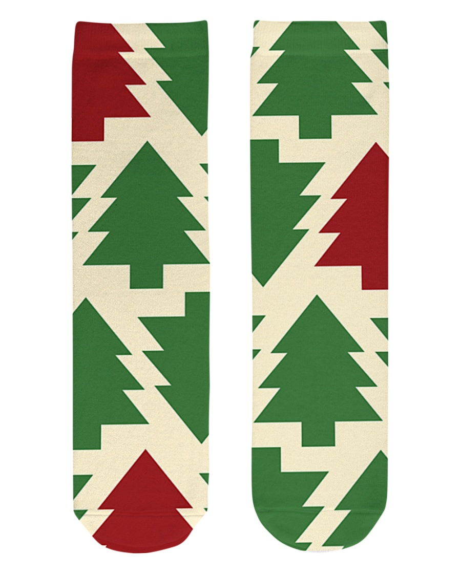Christmas Tree Socks Crew Length Socks