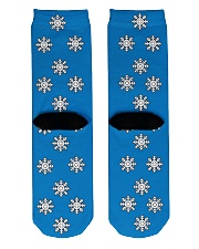 Snow flakes Socks Crew Length Socks back