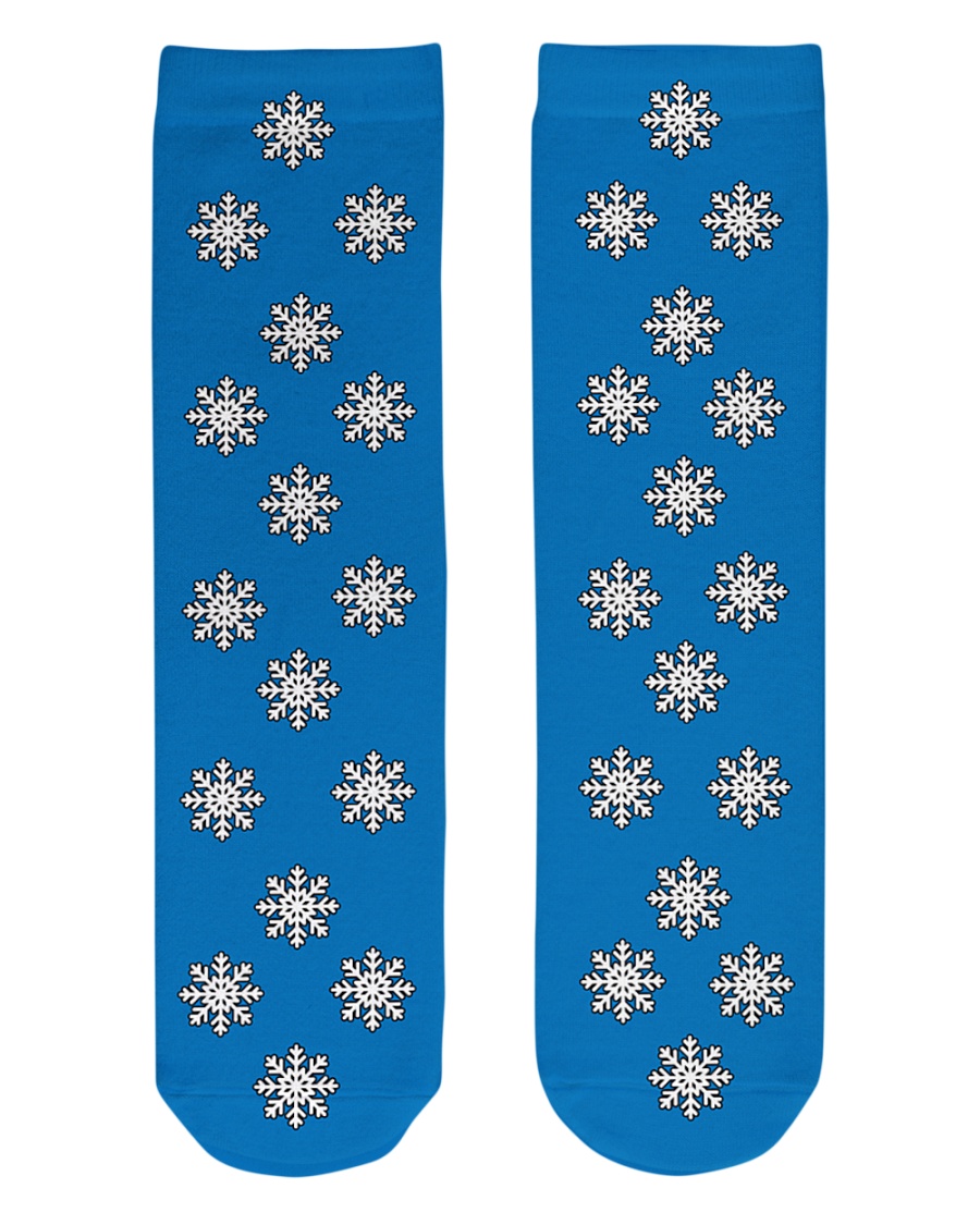 Snow flakes Socks Crew Length Socks