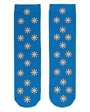 Snow flakes Socks Crew Length Socks front
