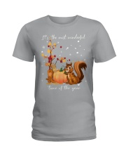 Squirrel Christmas Wonderful Ladies T-Shirt thumbnail