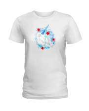 chicago unicorn skull shirt Ladies T-Shirt thumbnail