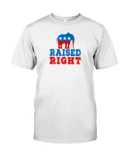 raised right shirt Classic T-Shirt front