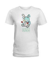 lucky charm shirt with bear Ladies T-Shirt thumbnail