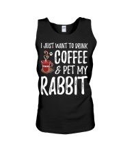 Rabbit Lover Coffee T-Shirt Funny Bunny Unisex Tank thumbnail