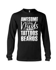 Awesome Step Dads Have Tattoos And Beards Long Sleeve Tee thumbnail