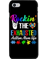 Rockin The Exhausted Autism Mom Life T-Shirt Phone Case thumbnail