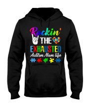 Rockin The Exhausted Autism Mom Life T-Shirt Hooded Sweatshirt thumbnail