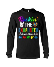 Rockin The Exhausted Autism Mom Life T-Shirt Long Sleeve Tee thumbnail