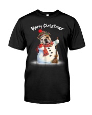 Merry Christmas Bulldog Snowmen Tshirt Premium Fit Mens Tee thumbnail
