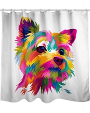 Yorkie Art 3 Shower Curtain tile
