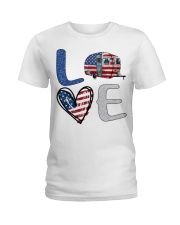 Felice American Camping Love Ladies T-Shirt tile
