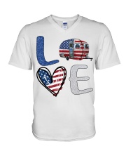Felice American Camping Love V-Neck T-Shirt tile