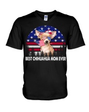 dogs mom - chihuahua V-Neck T-Shirt tile