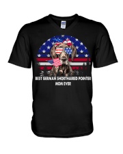 dogs mom - German Shorthaired Pointe V-Neck T-Shirt tile