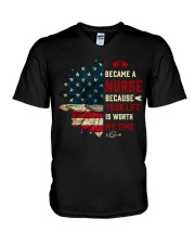 I Became A Nurse V-Neck T-Shirt tile