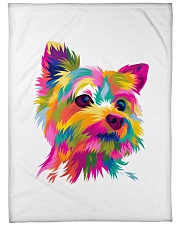 Yorkie Art 2 Fleece Blanket tile