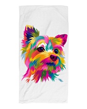 Yorkie Art 2 Beach Towel tile