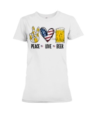 Felice Peace Love Beer Premium Fit Ladies Tee tile