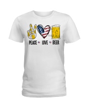 Felice Peace Love Beer Ladies T-Shirt tile