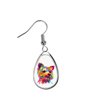 Yorkie Art 4 Teardrop Earrings tile