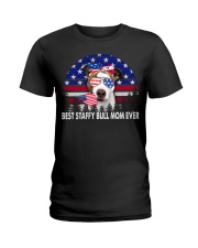 dogs mom - Staffy Bull Ladies T-Shirt tile