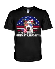 dogs mom - Staffy Bull V-Neck T-Shirt tile