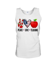 Felice Peace Love Teaching Unisex Tank tile