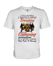 Camping - I Should Stop Drinking So Much V-Neck T-Shirt tile
