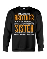 I Am A Proud Brother Of A Freaking Awesome Sister Crewneck Sweatshirt thumbnail
