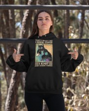That's What I Do I Drink Coffee I Knit Hooded Sweatshirt apparel-hooded-sweatshirt-lifestyle-05