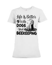 Life Is Better With Dogs And Beekeeping Premium Fit Ladies Tee tile