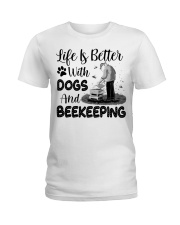 Life Is Better With Dogs And Beekeeping Ladies T-Shirt tile