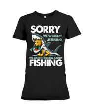 We Were Thinking About Fishing Premium Fit Ladies Tee tile