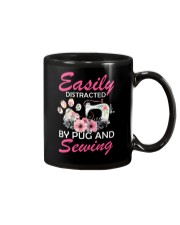 Easily Distracted By Pug And Sewing Mug tile