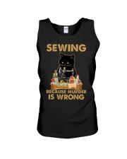Sewing Because Murder Is Wrong Unisex Tank tile