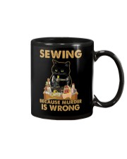 Sewing Because Murder Is Wrong Mug tile