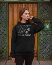 Easily Distracted By Dogs And Baking Hooded Sweatshirt apparel-hooded-sweatshirt-lifestyle-02